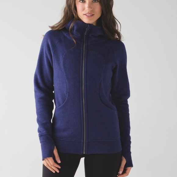 lululemon athletica Jackets & Blazers - Lululemon Scuba Hoodie 
Heathered Emperor Blue Size 4